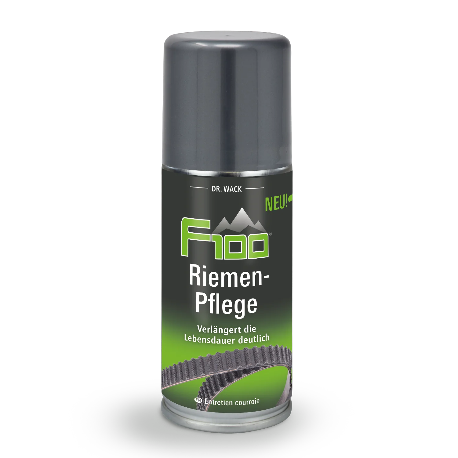 F100-Riemenpflege-100ml-2022-1500x1500-1877498b-39f8-48ea-90ed-18ae7df072a2-1024x1024@2x DR.WACK F100 SREDSTVO ZA NEGU ZUPČASTOG KAIŠA BICIKLA 100ml - Image 1