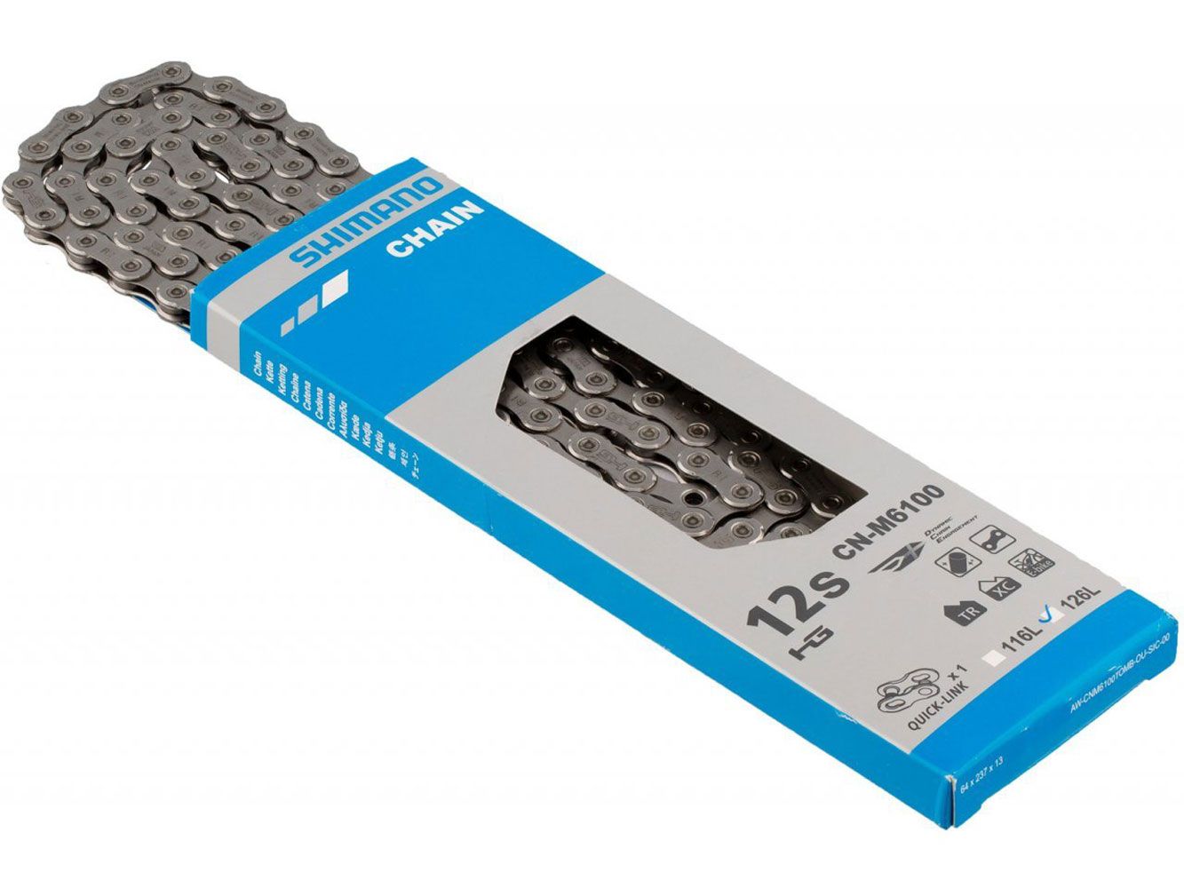ICNM6100126Q-1-49 LANAC SHIMANO DEORE CN-M6100 HG-X 12 BRZINA MTB/ROAD SA BRZOM SPOJNICOM 138 KARIKA - Image 1